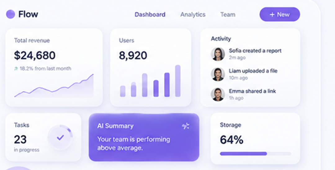 Bento UI design style preview