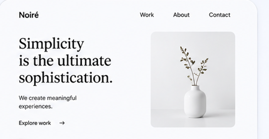 Minimalism design style preview